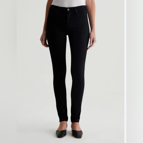 AG "prima" cigarette leg Black casual trendy fitted stretch 5 pocket jean 30 - Picture 1 of 5